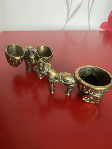 Vintage brass donkey cart - vintage, &