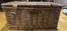 Regency Hamper Basket and Smaller Wicker Basket (Both empty) - Great condition