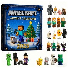 Advent Calendar 2025 Minecraft 24 Day Christmas Advent Calendar Blind Box Gift