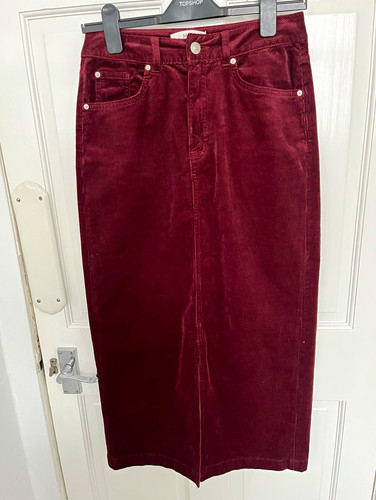 Burgundy corduroy long - m&s,