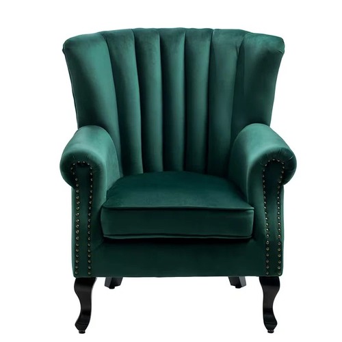 Velvet wingback accent - wingback,