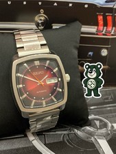 Seiko Recraft  Sunburst Red Mens Automatic Watch. Metal Strap Ref 7S26 04V0
