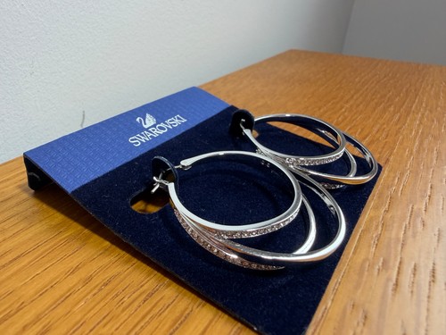 Swarovski flared trio hoop