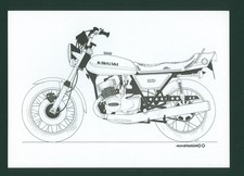 Kawasaki 750 H2 (1973) B/W Drawing/Print H2A (not sales brochure) La Cruise FX08