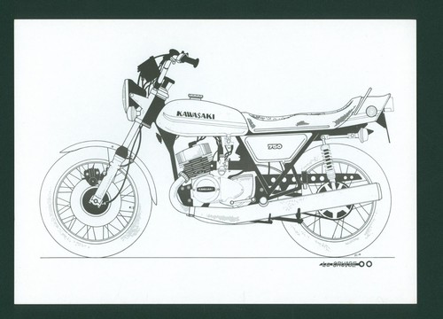 Kawasaki 750 b - 750, b/w