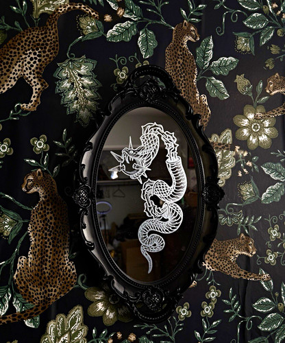 Hand engraved flail snake - engraved,