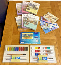 *** Art - Water Colour Bundle / Job Lot - Paints , DVDs , Paper.... ***