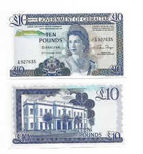 Gibraltar 10 Pounds 1986 UNC