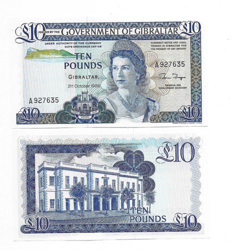 Gibraltar pounds 1986 - pounds, unc
