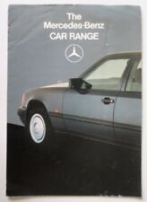 MERCEDES BENZ RANGE orig 1986 UK Mkt Sales Brochure - 560 SEL SEC 420 500 SL etc