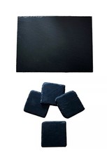 x4 Slate Placemats & x4 Coasters Dining Tableware Set Natural Place Mats In VGC