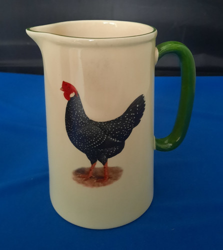 Vintage milk jug with hen - vintage, from