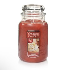 Yankee Candle Sugared Cinnamon Apple, 22 Oz, Original Large Jar Scented Candle