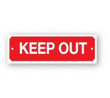 Safety warning sign keep - warning,