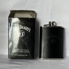 Jack Daniels Leather Hip Flask - 4oz - Brand New In Box