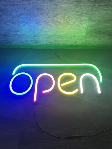 Neon open sign - open,
