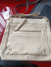 Nicole Brown Cream Cross Bag
