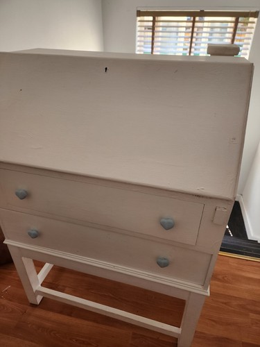White blue painted wooden - white, &