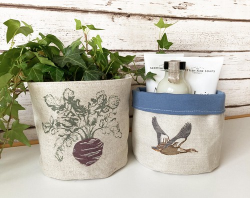Handmade fabric storage tub - fabric,
