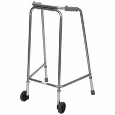 Lightweight Aluminium Bariatric Walking Frame with Wheels - 222kg Limit