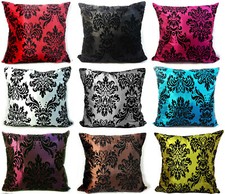 X Large Flock Damask Cushions
