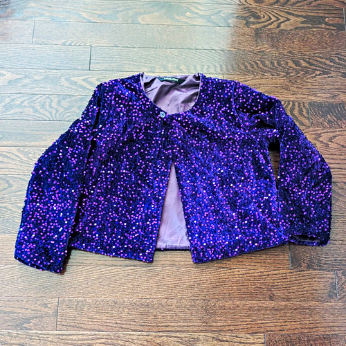 Limelight purple sequin velvet - purple,