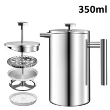 Stainless Steel Cafetiere Coffee Maker 3/8 Cup Insulated Filtered French Press*