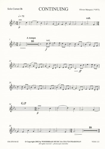 Continuing for brass band - for,