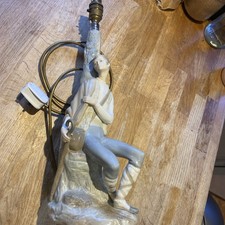 Larger Zaphir Lladro Spain Porcelain Table Lamp