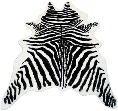 Zebra print rug - print, faux