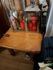 Solid Brown pine Tables x 2