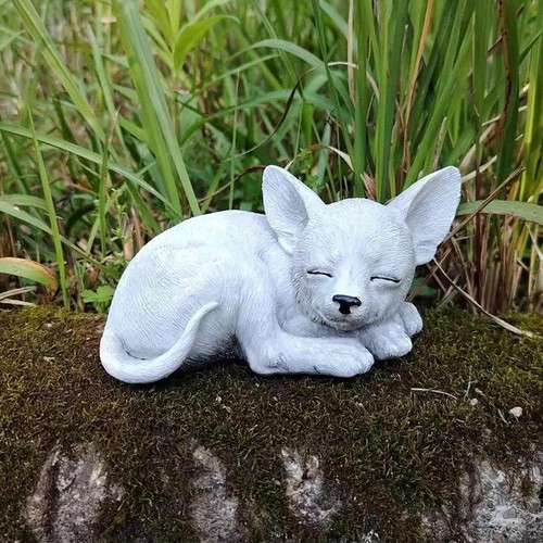 Garden fox figurine sleeping - fox,