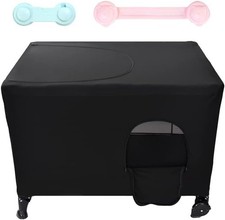 Premium Pack N Play Blackout Canopy Tent – Breathable Travel Crib Cover for B...