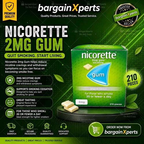 Nicorette 2mg gum nicotine - -,