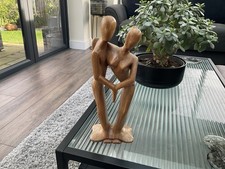Hand Carved Wooden Lovers