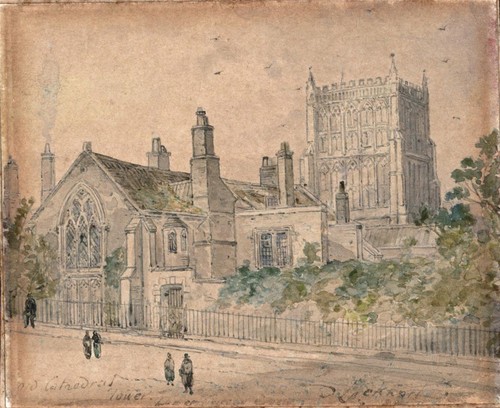 Old cathedral tower - tower, bristol