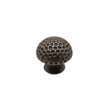 Hammered Knob Solid Pewter Effect Kitchen Bedroom Cabinet Furniture Knob Handle
