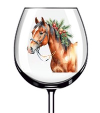 12x Colourful Christmas Horse