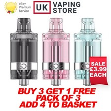 Innokin - GO S Vape Tank - 2ml MTL Vape Tank - Pack of 3 E Cig Tanks