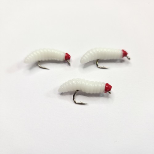 White maggot fly fishing - maggot, wet