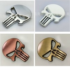 2 x Punisher Skull Sticker 3D Metal Motorcycle & Car Decal Modification