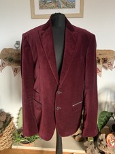 Zara Man Red Burgundy Velvet