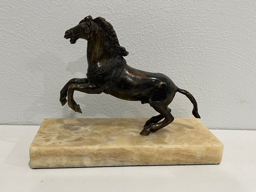 Vintage spelter metal - metal, horse