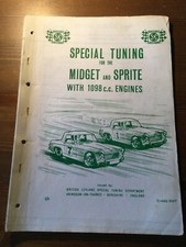 BL Special Tuning Data Sheets - MG Midget & Sprite with 1098cc Engines