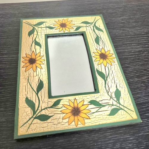 Sunflower crackle mirror - sunflower,