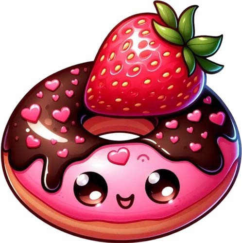 Valentine day donut - valentine's,