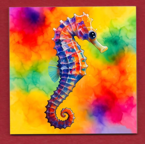 Multicolour seahorse bathroom - multicolour,