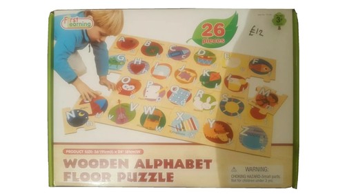 Wooden alphabet floor puzzle - floor,