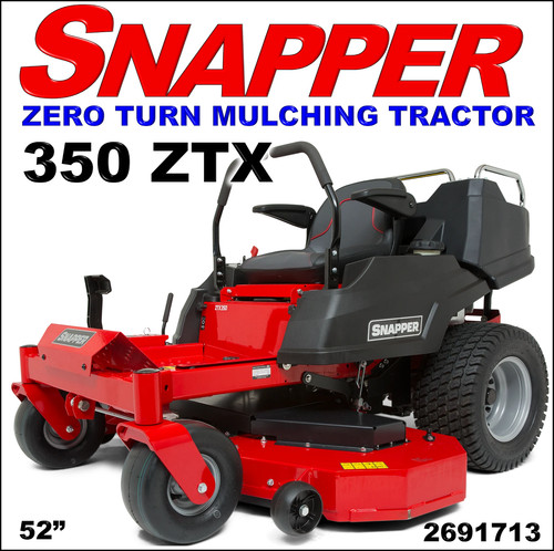Snapper ztx350 zero - snapper, turn