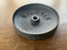 Antique WILMOTS Cast Iron Wheel off Old Hut or Trolley from RAF Dalton Thirsk
